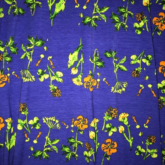 LuLaRoe Deep Purple Floral Maxi Skirt - Picture 3 of 7